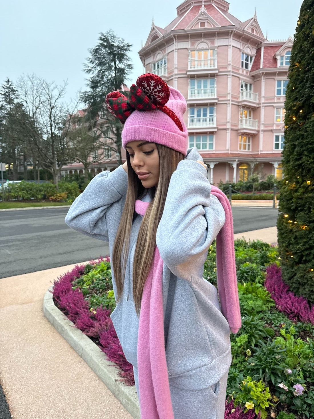 Ensemble écharpe/Bonnet PINK SNOW