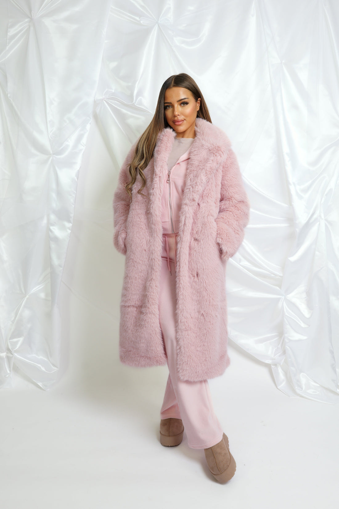Veste Fourrure Soft Pink