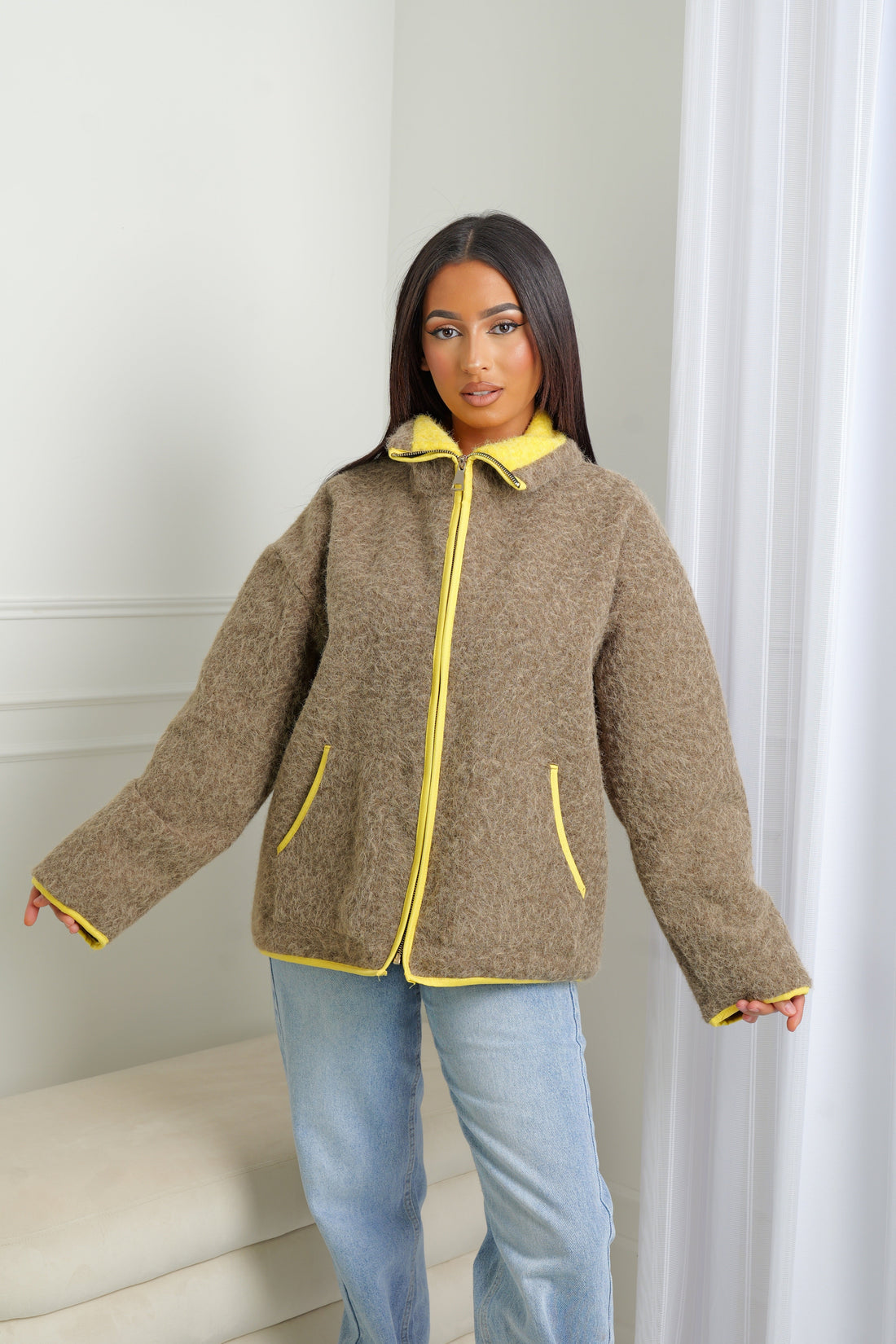 Veste cosy street - taupe