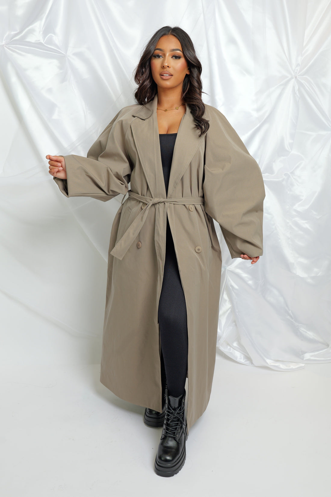 Trench big balloon - taupe
